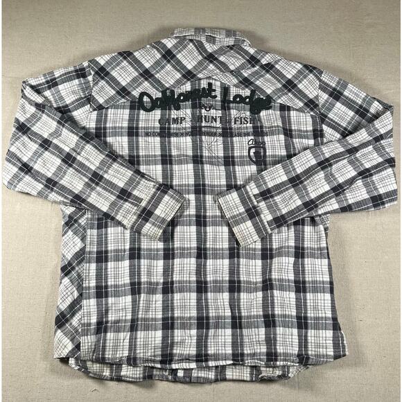 Akoo Mens Long Sleeve Button Down Size 3XL (runs small) Elbow Patch Embroidery - Picture 3 of 7